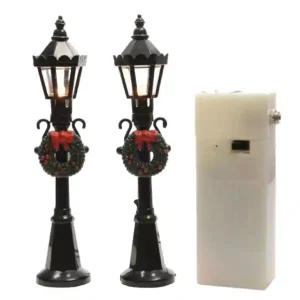 LED lantaarn d2.5h12 cm-2l zwart 2st Hete Deal