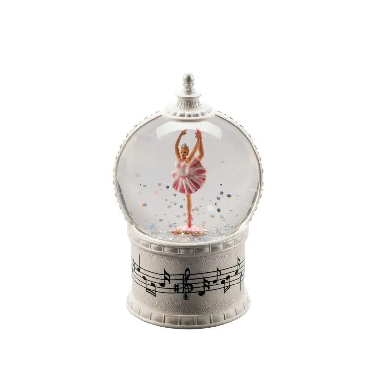Sneeuwlantaarn ballerina 17x10.8cm led antiekwit Exclusieve Aanbieding