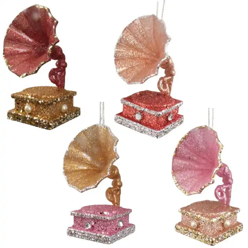 Plastic fonograaf 4A 10 cm ornament Laatste Versie