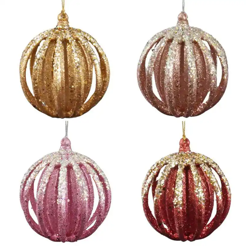 Plastic bol 4A 9 cm ornament Fabrieksprijs
