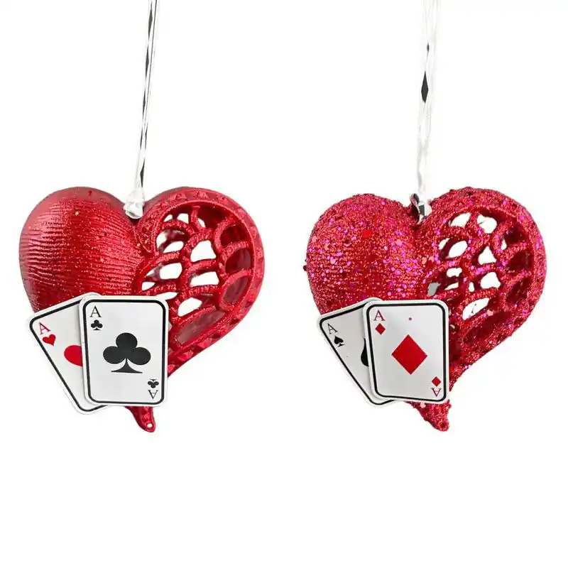 Plastic hart 2A 9,5 cm ornament Bestel Nu