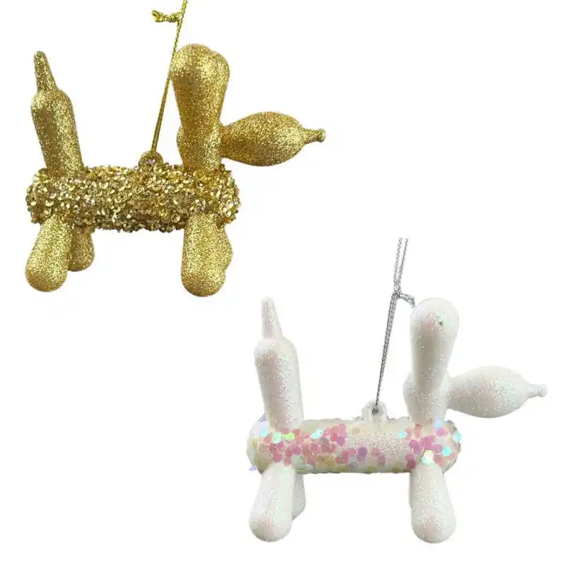 Plastic ballon hond 2A 8,5 cm ornament Superprijs