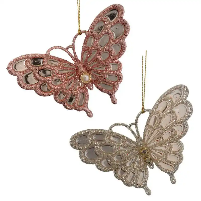 Plastic vlinder 2A 9 cm ornament Budget