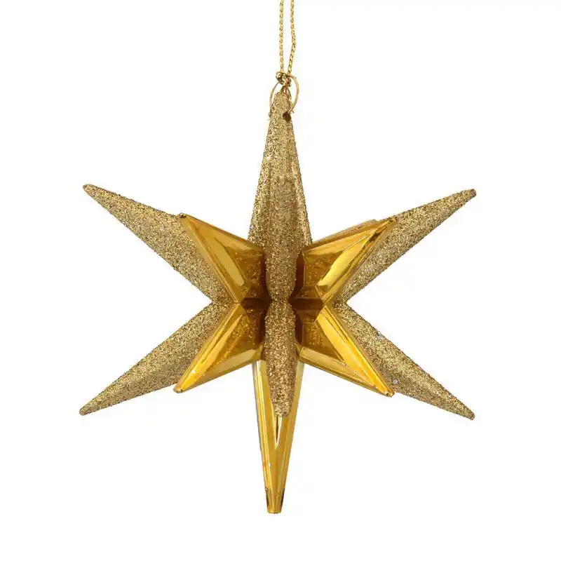 Plastic Goud Burst 9,5 cm ornament Nu Kopen