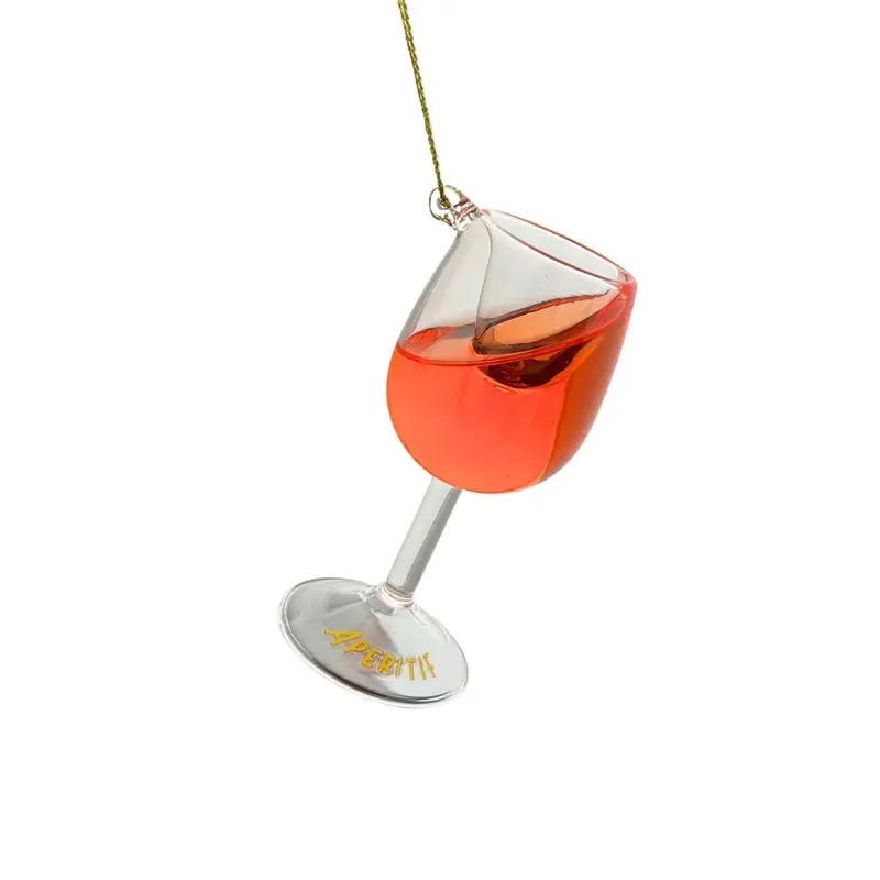 Glas Aperol wijn 10 cm ornament Professioneel