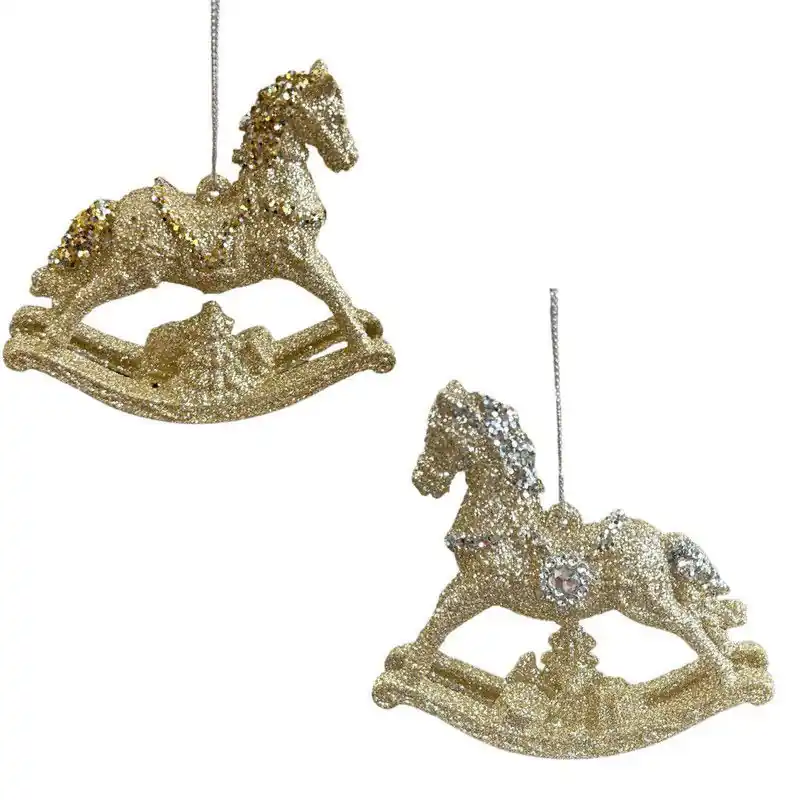 Plastic hobbelpaard 2A 9,5 cm ornament Exclusieve Aanbieding
