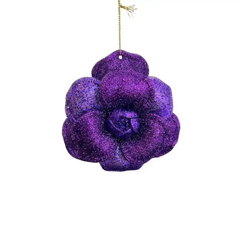 Premium Plastic bloem 10 cm ornament IX