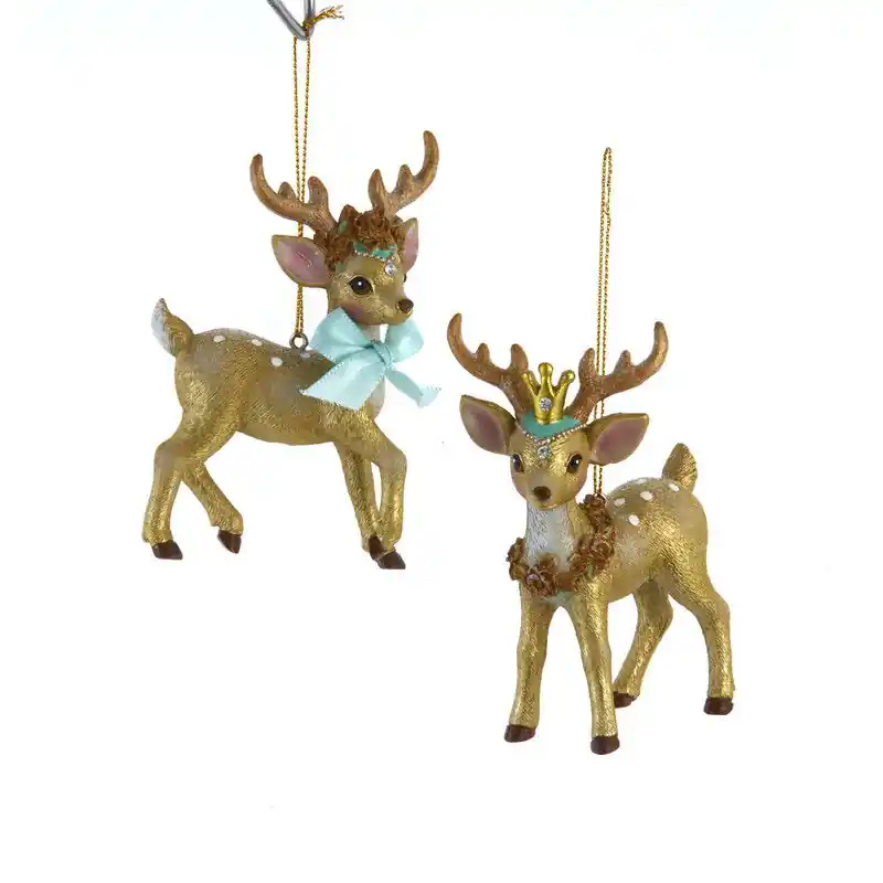 Resin hert goud aqua 2A 10 cm ornament Finale Uitverkoop