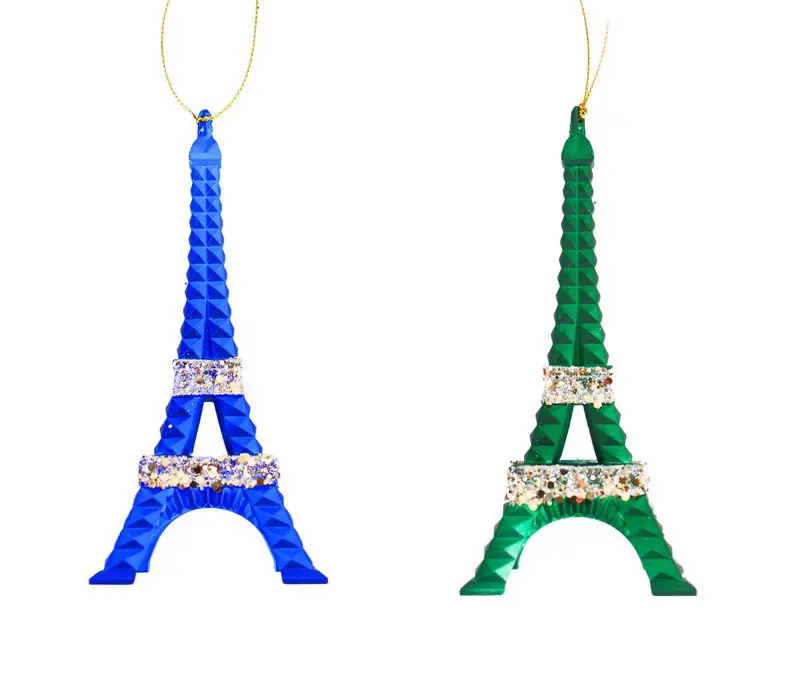 6 inch Eiffel Tower Ornament X 2. III 5x5x10 cm kerstornament Rechtstreeks Van De Fabrikant