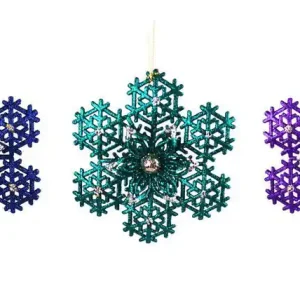 5.2 inch Snowflake Orna X 3. II 5x5x10 cm kerstornament Exclusief