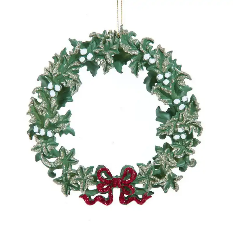 Voordeelprijs Plastic maretak krans 14 cm ornament