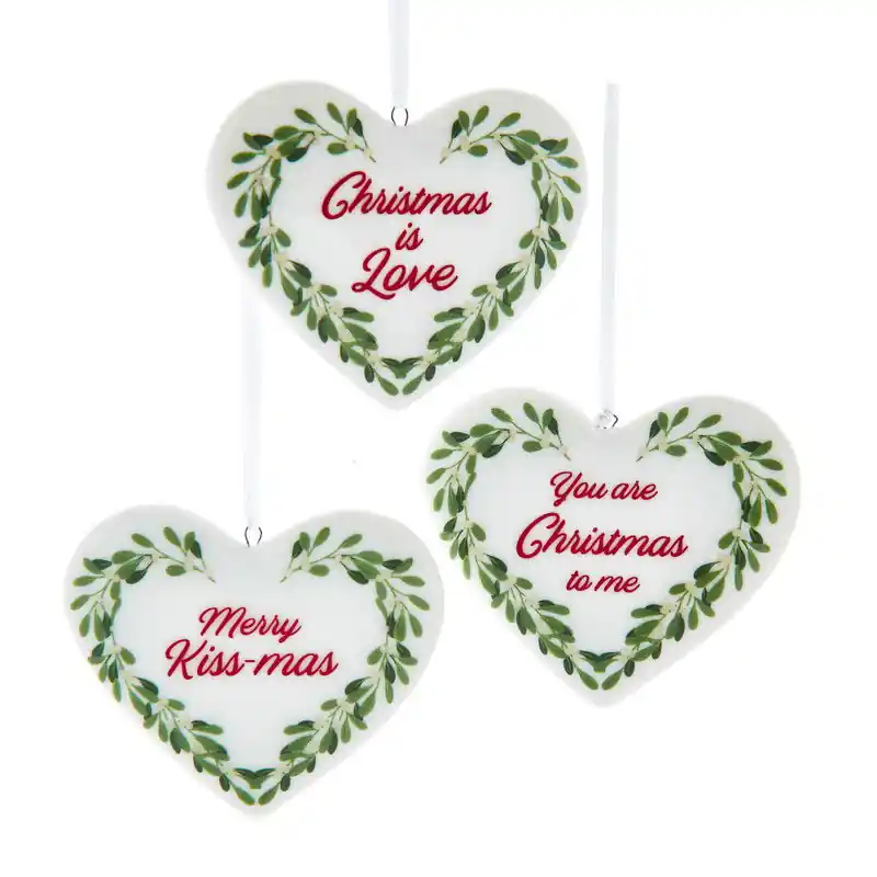 Speciale Aanbieding Maretak hart met tekst 3A 7,5 cm ornament