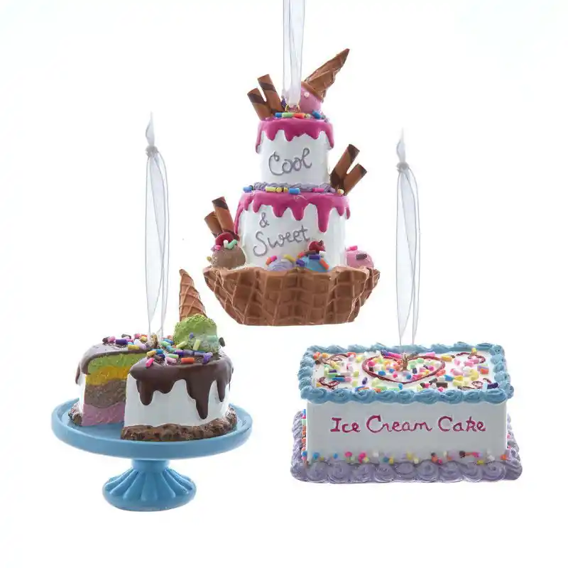 Pastel ijstaart 3A 9 cm ornament Budget