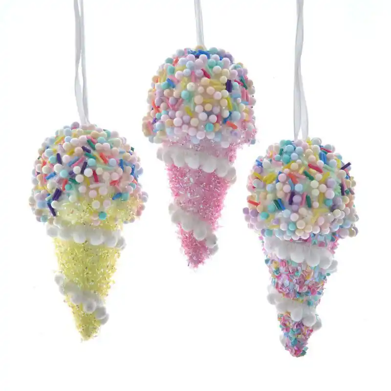 Piepschuim pastel ijs 3A 10 cm ornament In De Mode