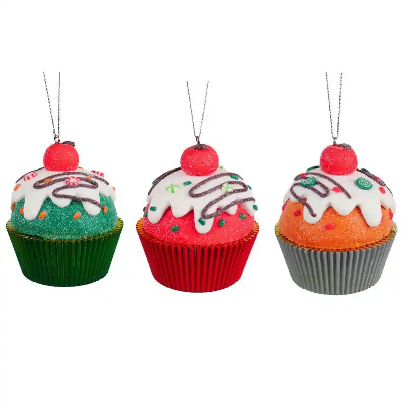 2.75 inch H Clay Dough Cup Cake Orna X 3. 5x5x10 cm kerstornament Finale Uitverkoop