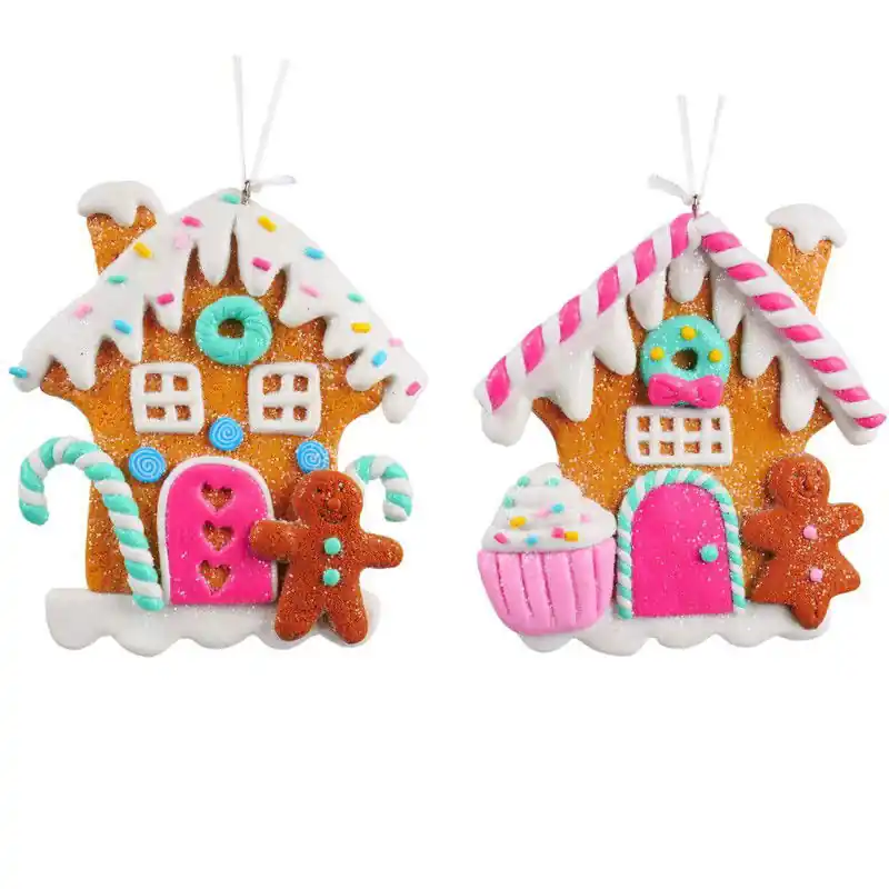 3.5 inch -4.125 inch H Dough Gingerbread House Orna X 2. 5x5x10 cm kerstornament Modern