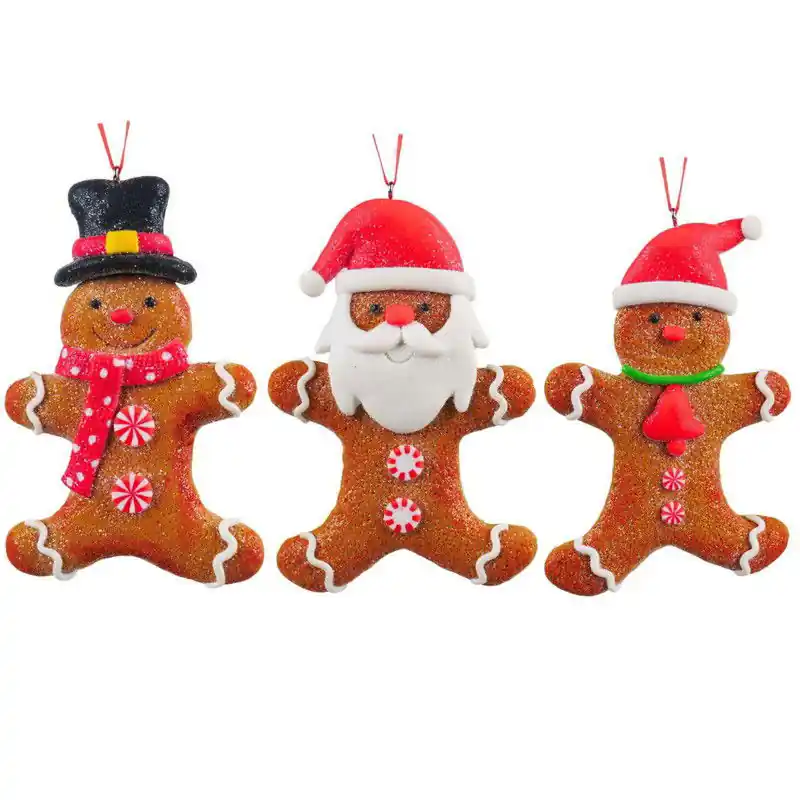 4.125 inch -4.25 inch H Dough Gingerbread Orna X 4. 5x5x10 cm kerstornament Premium