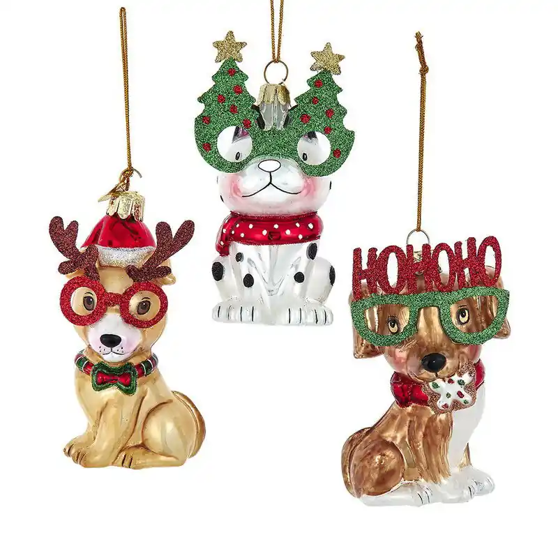 Shop Nu 4-4.25 inch Ng Gls Xmas Dog Orn 3/A 11,938x9,906x7,874 cm kerstornament