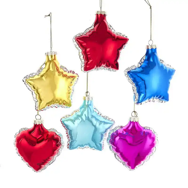 Speciale Aanbieding Plastic hart&ster ballon 6A 11 cm ornament