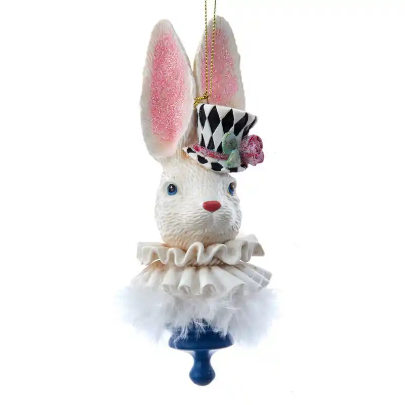 Superprijs 6.5 inch Res Hollywood Hats Rabbit Orn 22,606x15,24x14,986 cm kerstornament