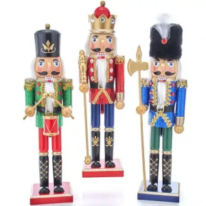 15 inch Red, Blue & Green King & Soldier 12,4968x10,4902x39,497 cm kerstornament Lage Prijs