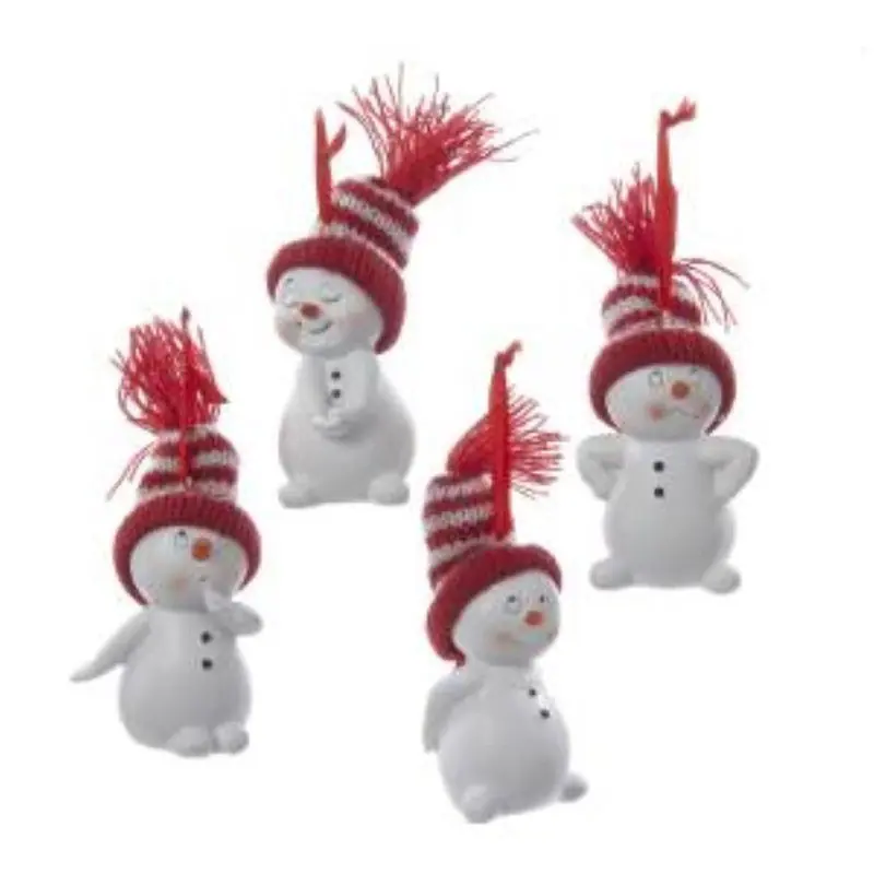 Weekendaanbieding Snowman Resin with Knitted Hat 2.75 Inch