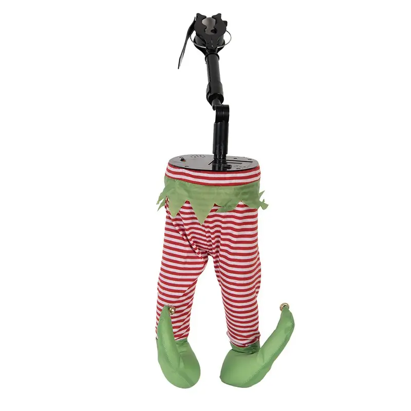 Superprijs Clayre & Eef Kerstdecoratie Beeld Elf 17x13x35 cm / 3xAA Rood Kunststof