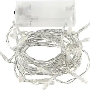 Dagaanbieding LED lampjes - 20 Leds - Kerstverlichting - batterij - warm wit - 210 cm