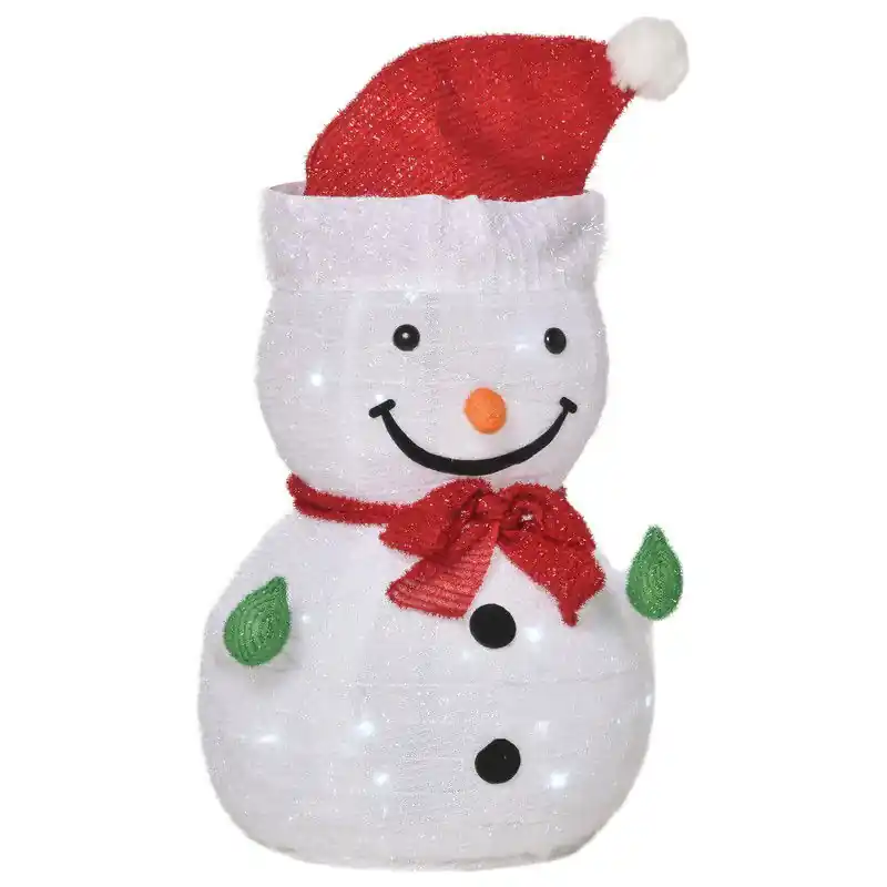 Finale Uitverkoop 4goodz Outsunny Opblaasbare Outdoor Sneeuwpop 53 cm hoog met LED Verlichting