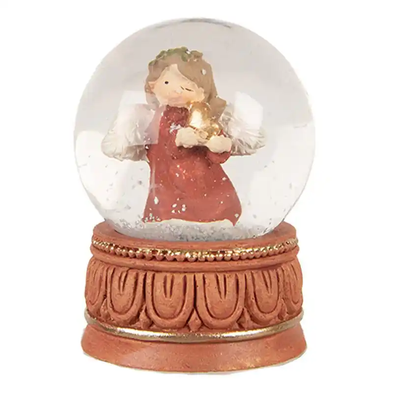 Aanbieding Clayre & Eef Sneeuwbol Ø 5x7 cm Rood Glas