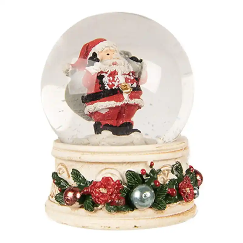 Aanbieding Clayre & Eef Sneeuwbol Ø 5x6 cm Beige Glas