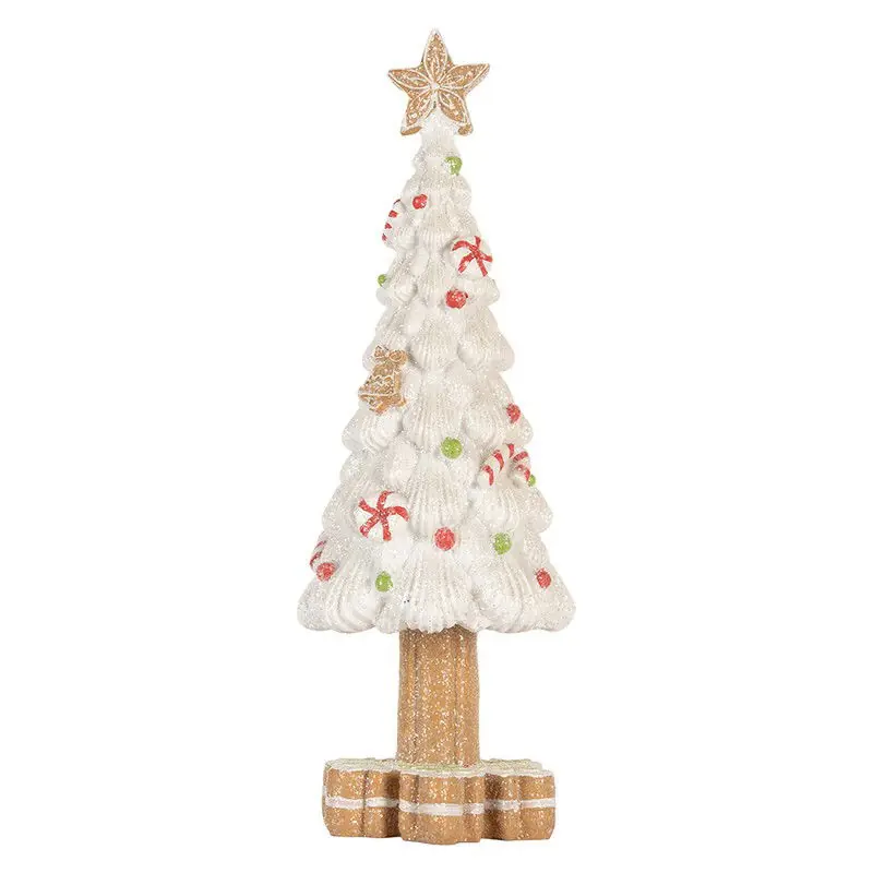 Voordeelprijs Clayre & Eef Kerstdecoratie Kerstboom Ø 12x33 cm Wit Kunststof