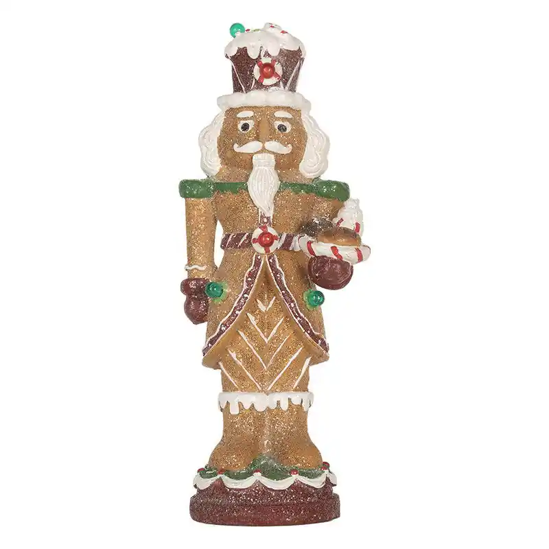 Weekendaanbieding Clayre & Eef Kerstdecoratie Beeld Notenkraker 3xAAA Bruin Kunststof