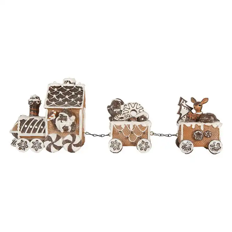 Trendy Clayre & Eef Kerstdecoratie Kerstboom 33x10x15 cm Bruin Kunststof