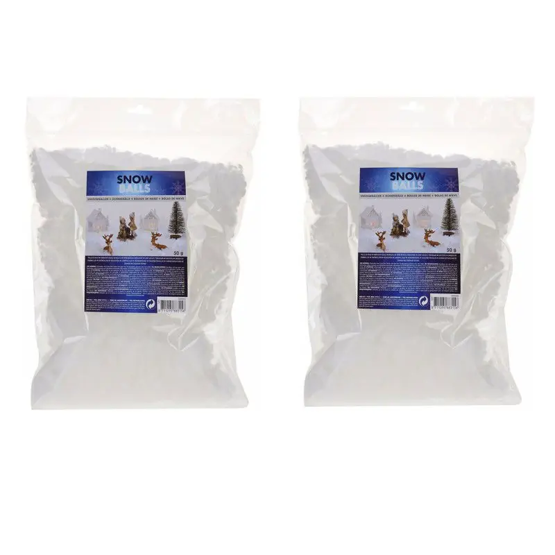Snelle Levering 6x Zakjes nep sneeuwvlokjes 50 gram - Decoratiesneeuw