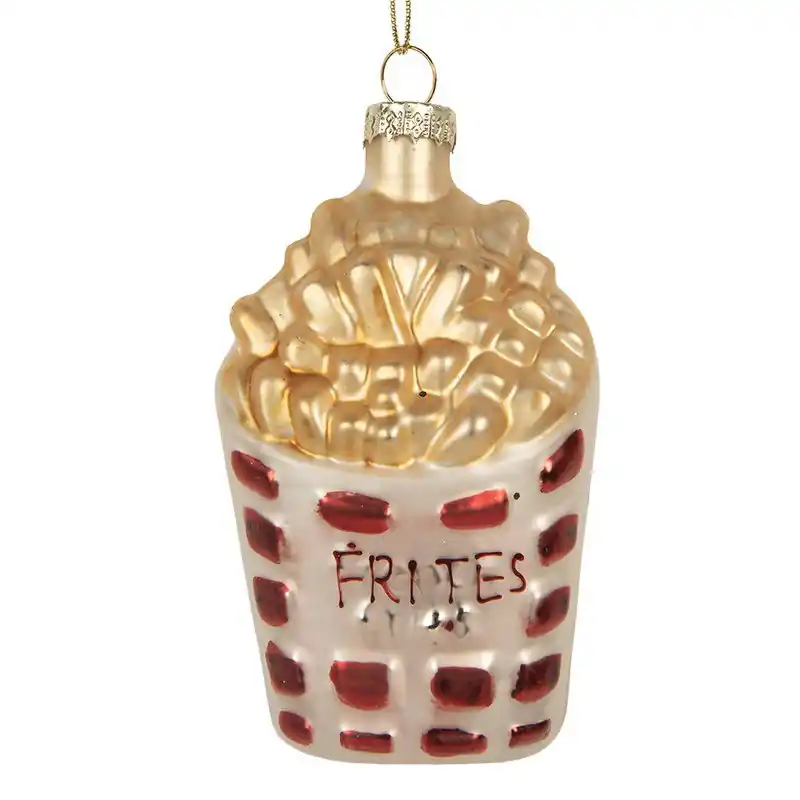 Snelle Levering Clayre & Eef Kersthanger 6x3x10 cm Wit Glas