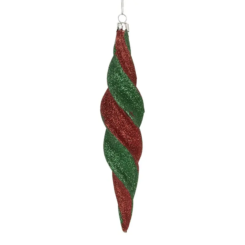 Rechtstreeks Van De Fabrikant Clayre & Eef Kerstbal Ø 5x22 cm Rood Groen Glas