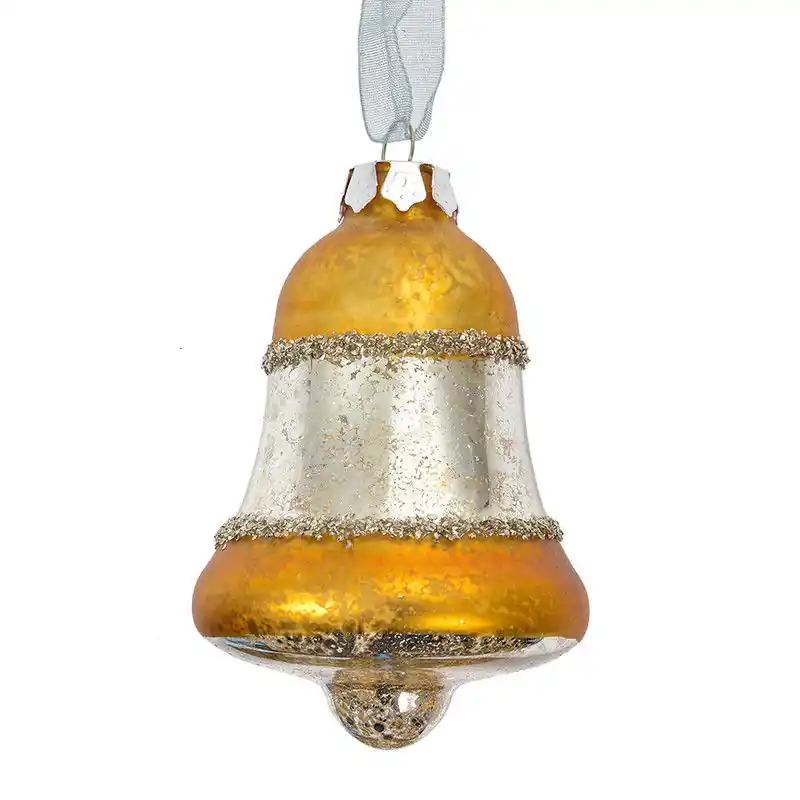 Uitverkoop Clayre & Eef Kersthanger Ø 5x9 cm Goudkleurig Glas
