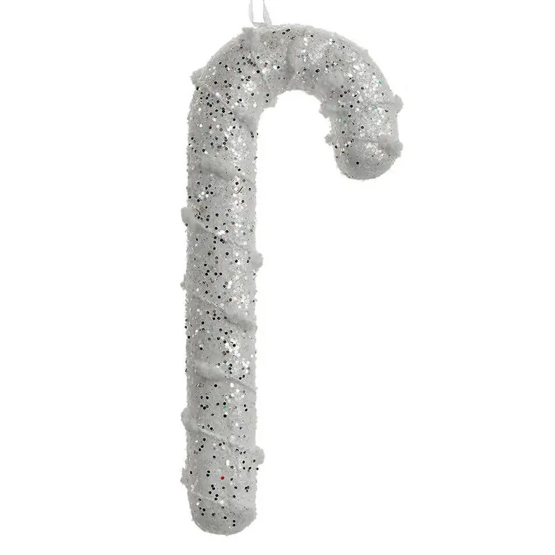 Aanbieding Clayre & Eef Kersthanger Zuurstok 7x2x17 cm Wit Kunststof