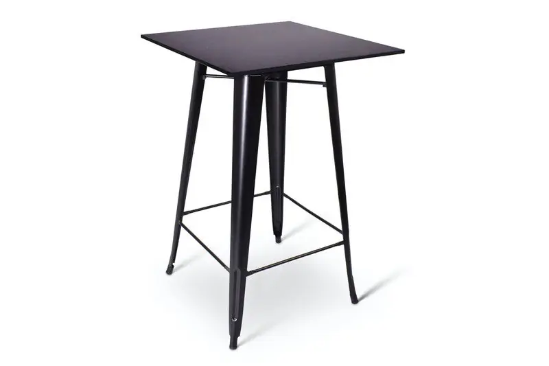 Lage Kosten Statafel Hamburg stapelbaar - Metalen Zwart - afm. 70x70cm