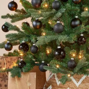 Dagaanbieding Mica Decorations Kerstballen Set - 42 Stuks - Ø7 cm - Glas - Zwart