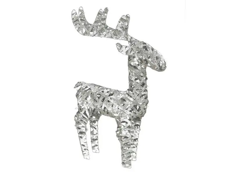 Modern Metalen Rendier met 50 LEDs - Kerstverlichting - 66cm hoog
