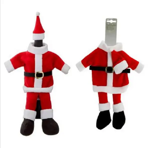Flessenkostuum - Kerstman met benen 2-delig Seizoensaanbieding