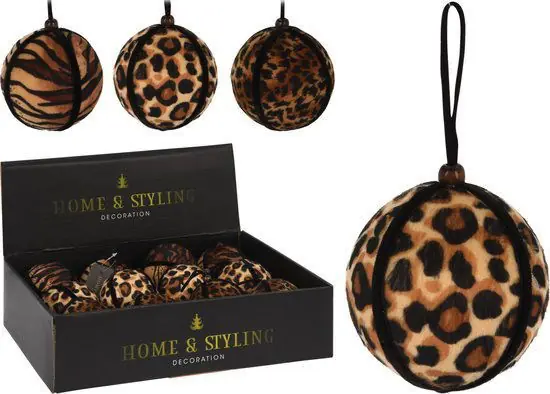 Kerstbal met dierenprint Groothandel