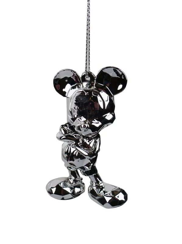 3D ornament Acryl Mickey D100 chrome Acrylic 5x3.5x7.5 cm kerstornament Finale Uitverkoop