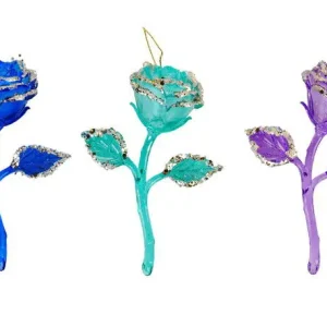 4.8 inch Rose Orna X 3. II 5x5x10 cm kerstornament Speciale Aanbieding