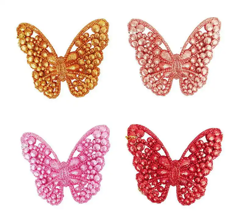 3.5 inch Butterfly Orn X 4. 5x5x10 cm kerstornament Laatste Versie