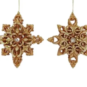 5.5 inch Snowflake Orna X 2. I 5x5x10 cm kerstornament Fabrieksprijs