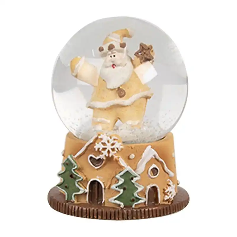 Veilige Betaling Clayre & Eef Sneeuwbol Ø 5x6 cm Bruin Glas
