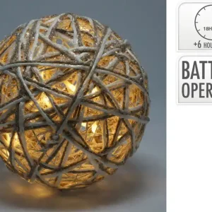 Bal led 20 cm grijs kerstversiering Snelle Levering